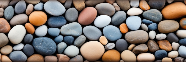 Des pierres colorées sur la plage