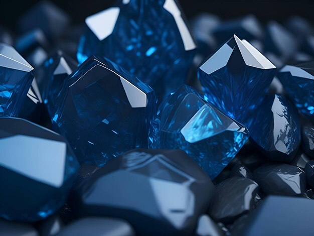 pierres de cristal bleu