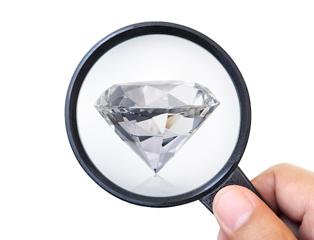Pierres précieuses Bijoutier vérifiant les diamants polis Diamants de taille carat Négoce et commerce de diamants Classement des diamants en vrac Pierres précieuses