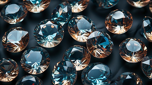 Les pierres précieuses brillantes de la clarté du diamant