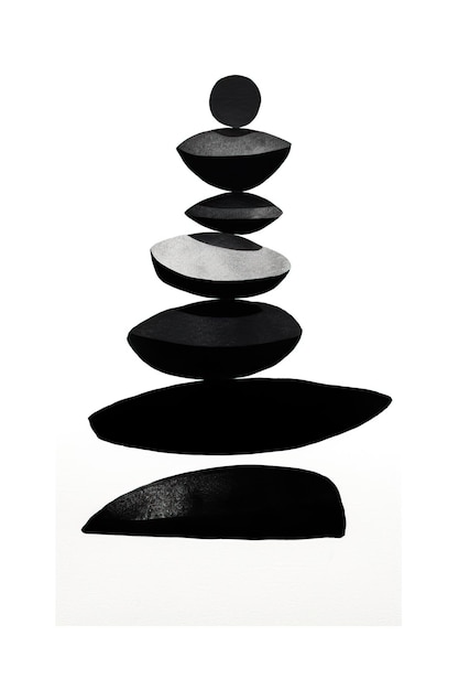des pierres zen empilées de pierres des pierres abstraites des pierres d'équilibre des pierres noires des pierres empilées