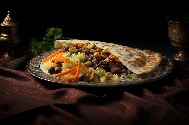 Photo pilaf au riz de shawarma