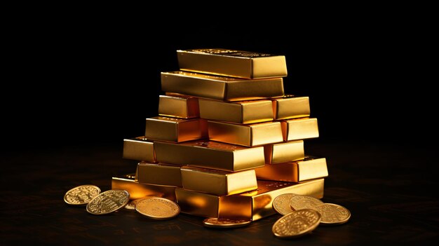 Une pile de barres d'or