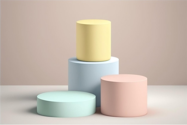Une pile de boîtes aux couleurs pastel dont une qui dit "je t'aime"