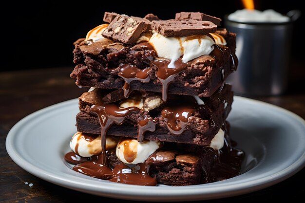 Pile de brownies