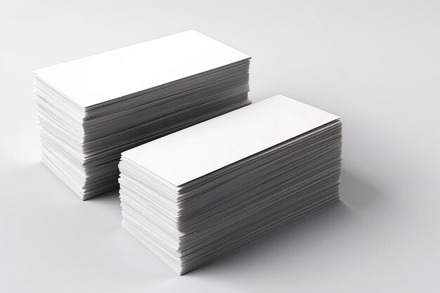 Une pile de cartes blanches rendu en 3D