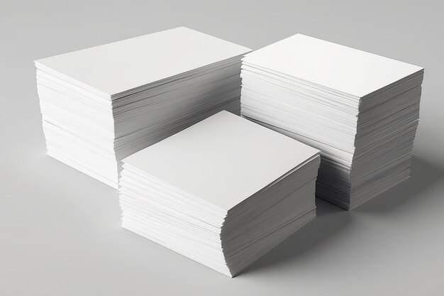 Une pile de cartes blanches rendu en 3D