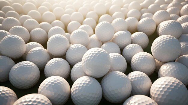 Pile de concept de balles de golf 3d