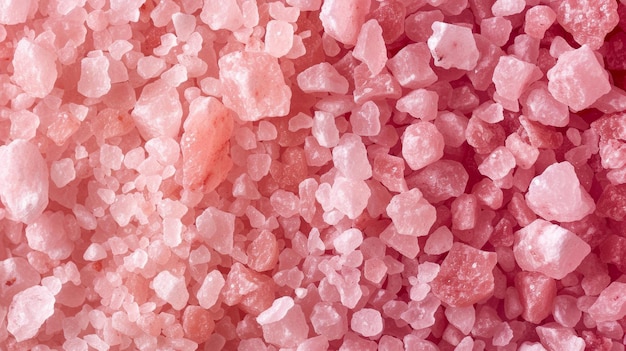Photo une pile de cristaux de sel roses