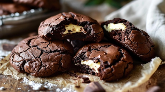 Une pile de délicieux biscuits sur la table pour les collations