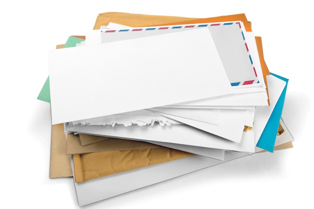 Photo pile d'enveloppes