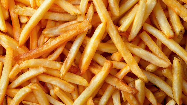 Photo une pile de frites une pile de fries