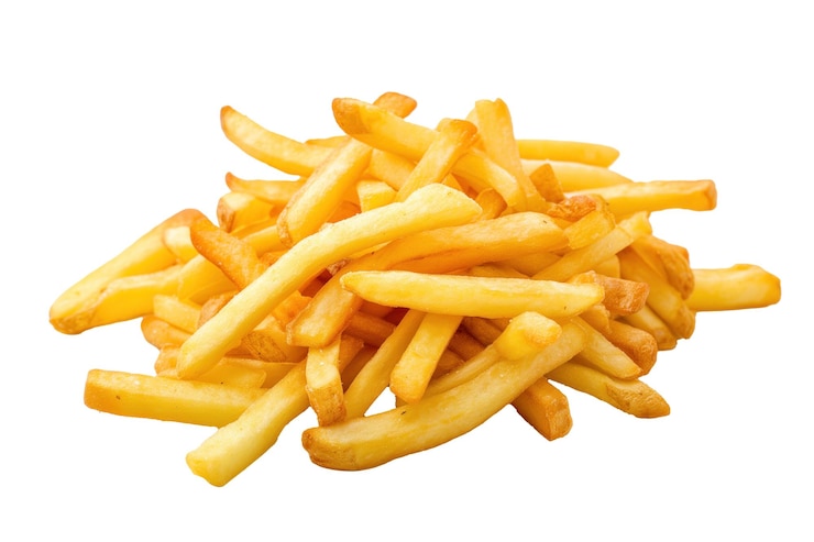 Photo une pile de frites.