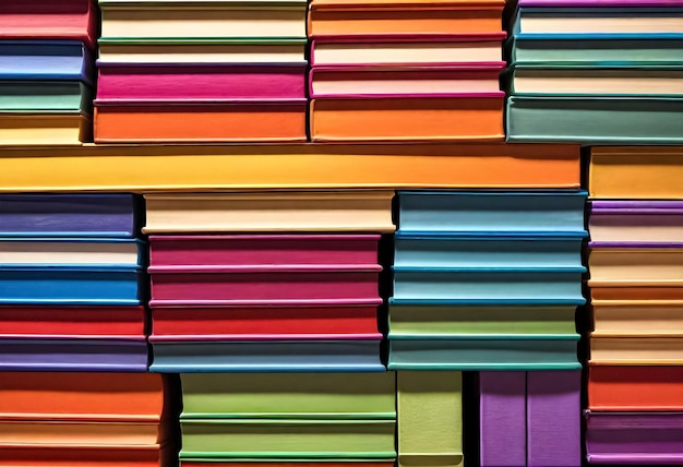 une pile de livres colorés avec un qui dit le mot citation sur le fond