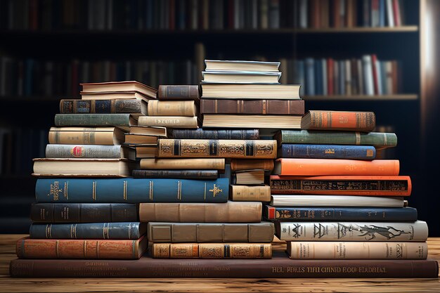 Pile de livres de fond