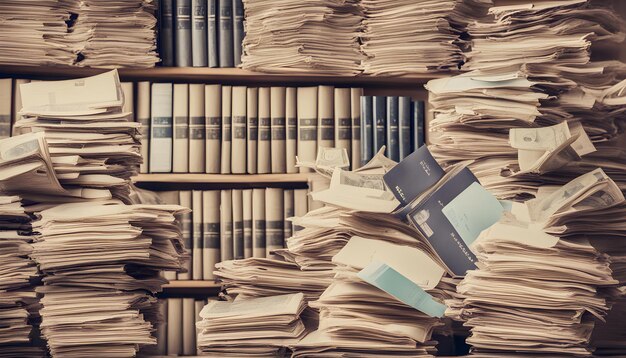 Photo une pile de livres avec le mot le nom sur le devant