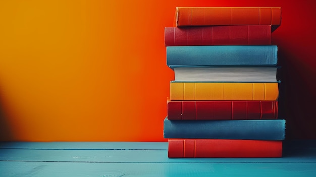 Une pile de livres sur la table