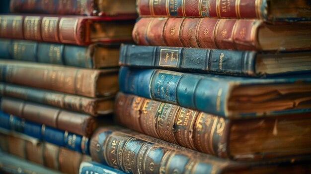 Une pile de livres sur la table