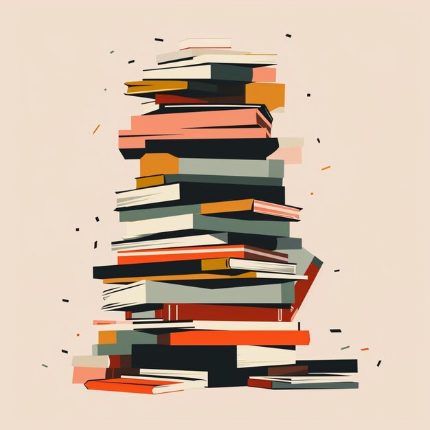 Photo une pile de livres