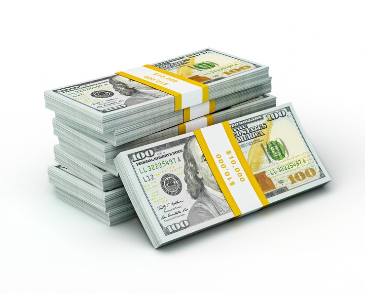 Photo pile de nouveaux billets de 100 dollars us édition 2013