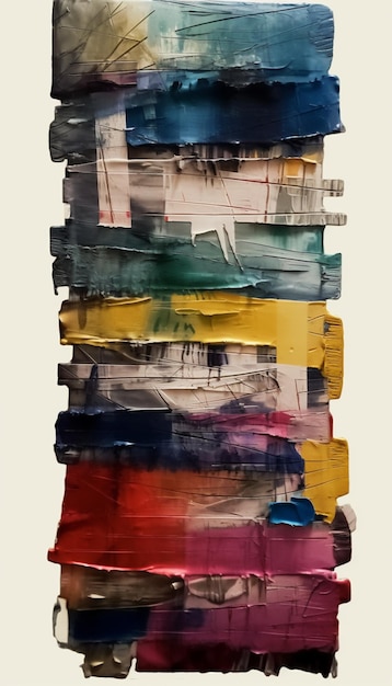 Une pile de papiers colorés avec les mots " le mot " dessus "