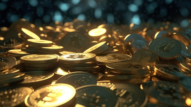 Une pile de pièces d'or avec le mot euro dessus