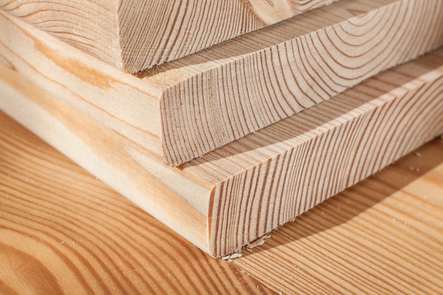Photo pile de planches de bois