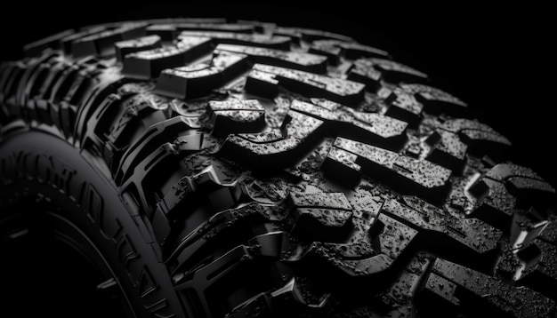 Pile de pneus en caoutchouc pour la réparation automobile offrant traction et sécurité générées par l'intelligence artificielle