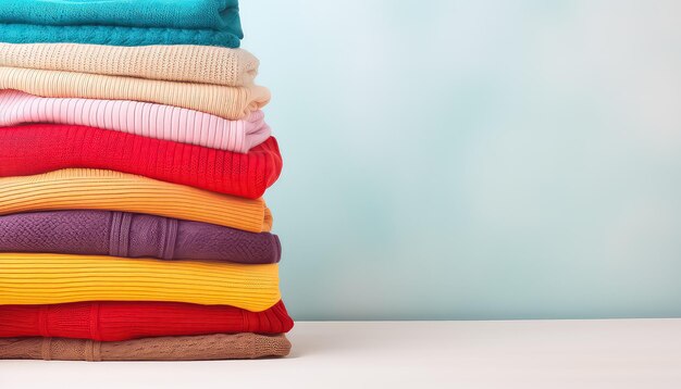 Une pile de pulls stylés et lavés