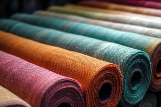 Une pile de tissu coloré