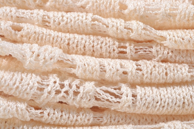 Pile de tricot ajouré blanc