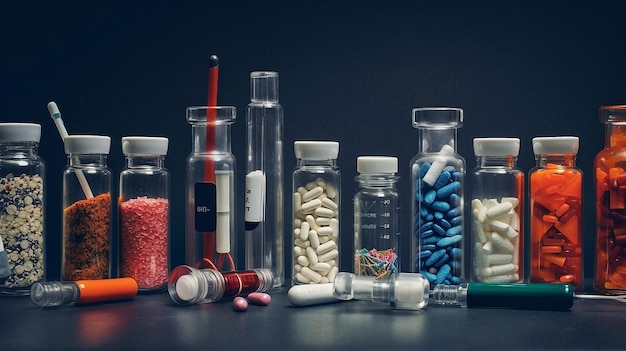 Pilules et capsules médicales variées