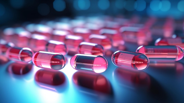 Pilules et développement de la science médicale pour les futurs médicaments et innovation pharmaceutique