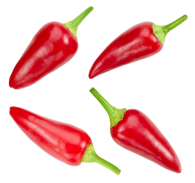 Piment isolé sur fond blanc Chili fruit Clipping Path Chili photo macro de qualité