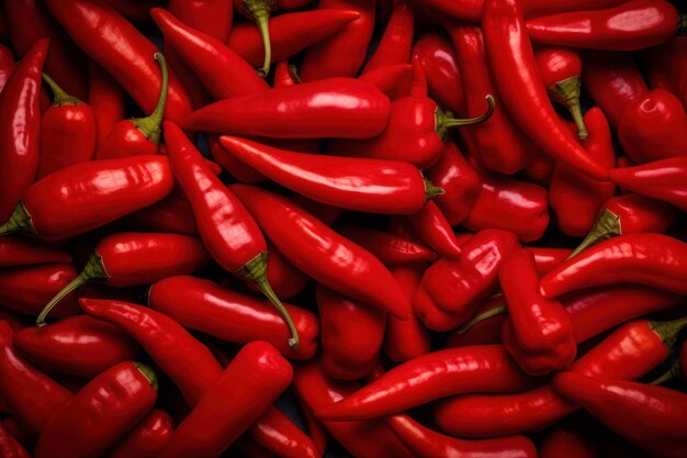 Le piment rouge épicé mange des aliments biologiques locaux du marché