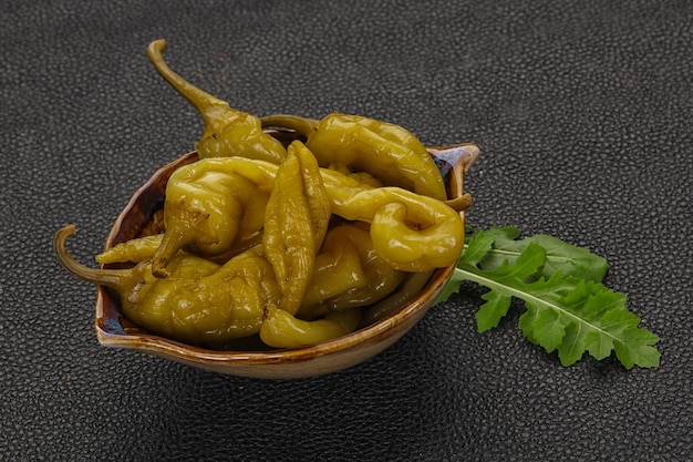 Piment vert mariné