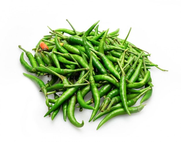 Piments verts sur le marché thaïlandais