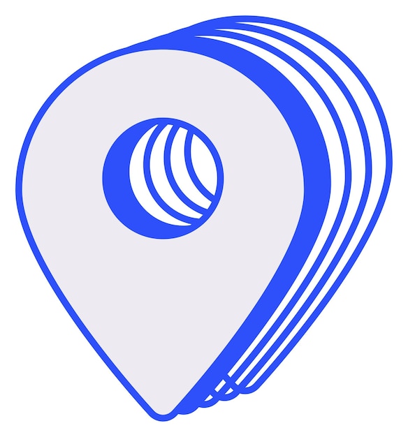 Pin d'emplacement png icône de couche bleue fond transparent