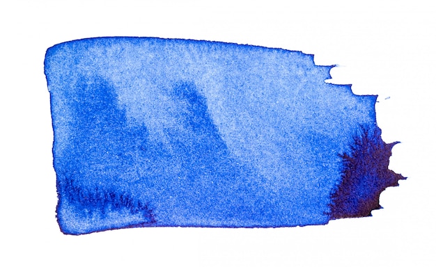 Pinceau aquarelle bleu