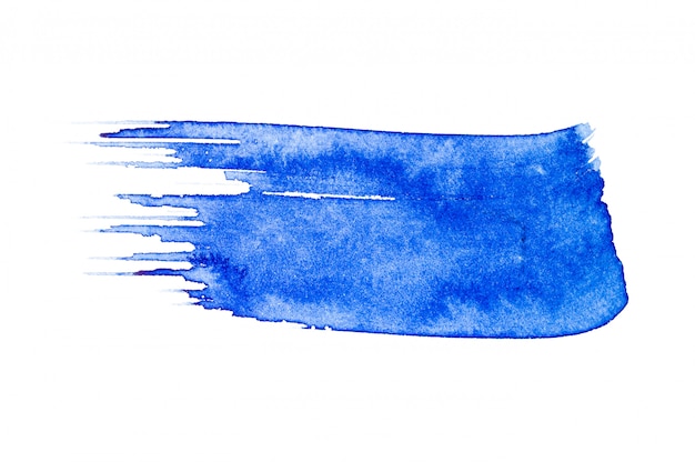 Pinceau aquarelle bleu