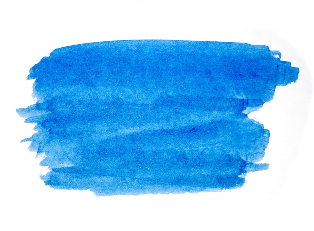 Pinceau aquarelle bleu