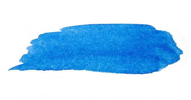 Pinceau aquarelle bleu