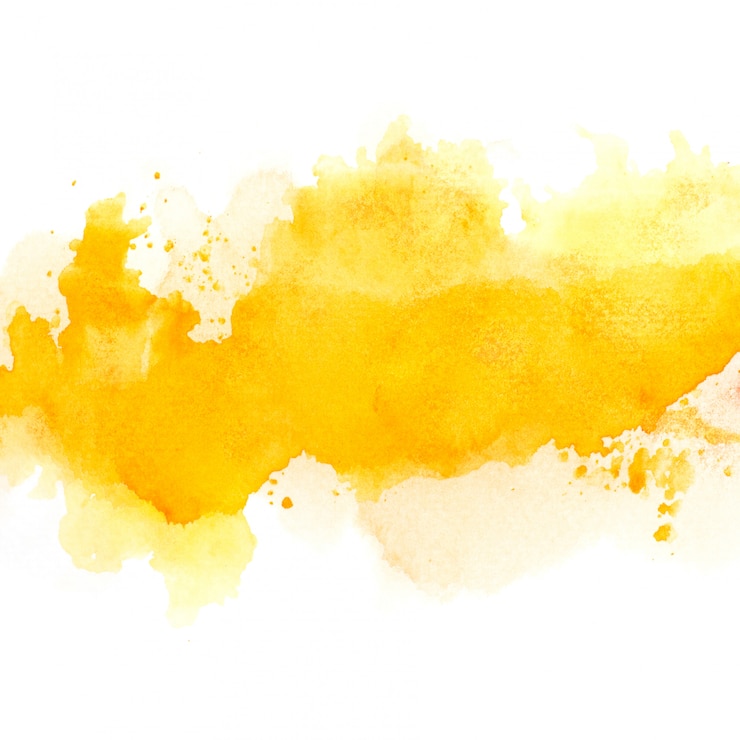 Photo pinceau aquarelle jaune.