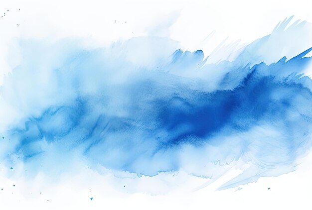 pinceau aquarelle trait de peinture bleue