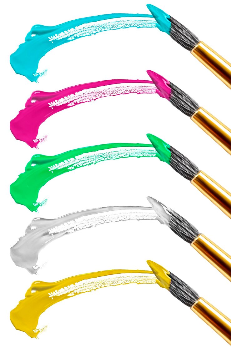 Photo pincettes de peinture isolées