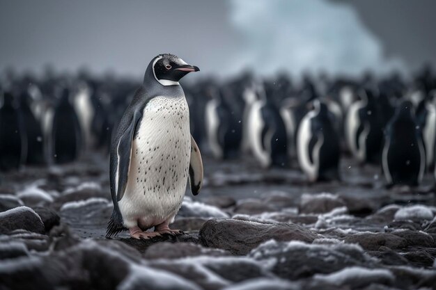 Le pingouin blanc créé avec une IA générative