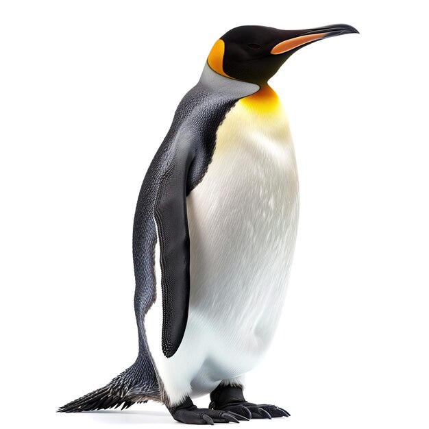 Photo un pingouin sur fond blanc id de travail 1b30364241d34c66b416bf83ee3de085