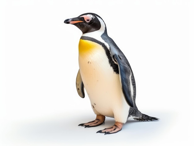 Pingouin isolé sur fond blanc