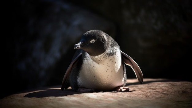 Un pingouin sur un rocher