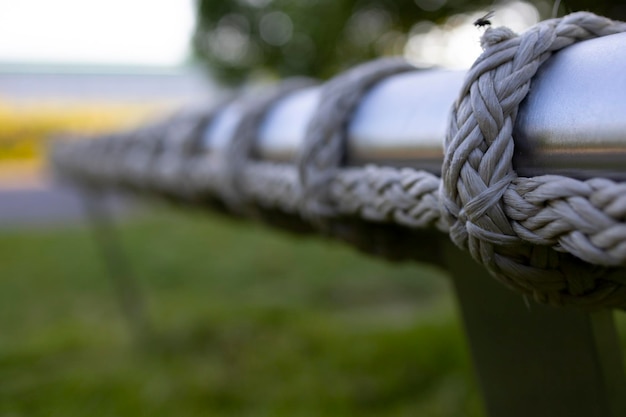 Photo une pipe d'un hamac dans le parc